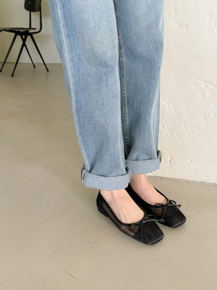 Vade - Korean Women Fashion - #momslook - Square Ribbon Flat - 5