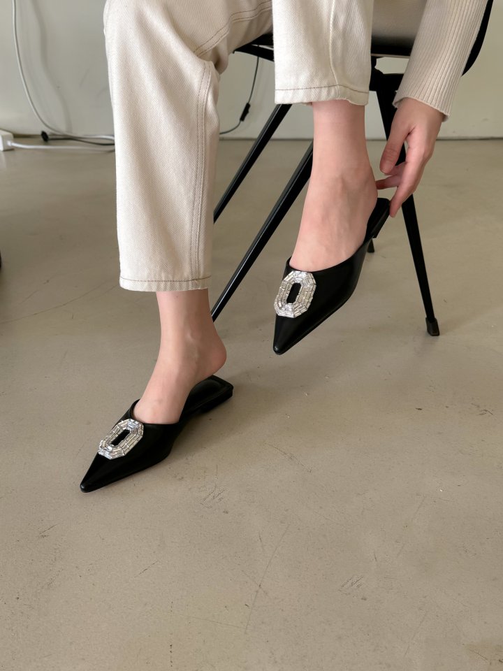 Vade - Korean Women Fashion - #momslook - Square Cubic Stiletto Flat - 11