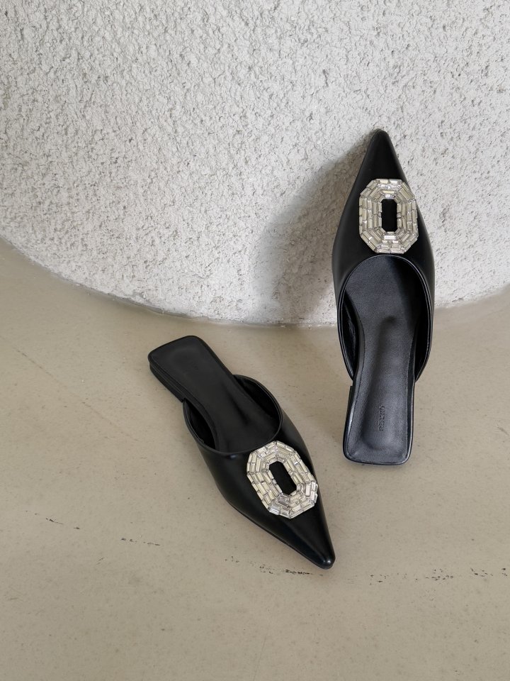Vade - Korean Women Fashion - #momslook - Square Cubic Stiletto Flat - 9