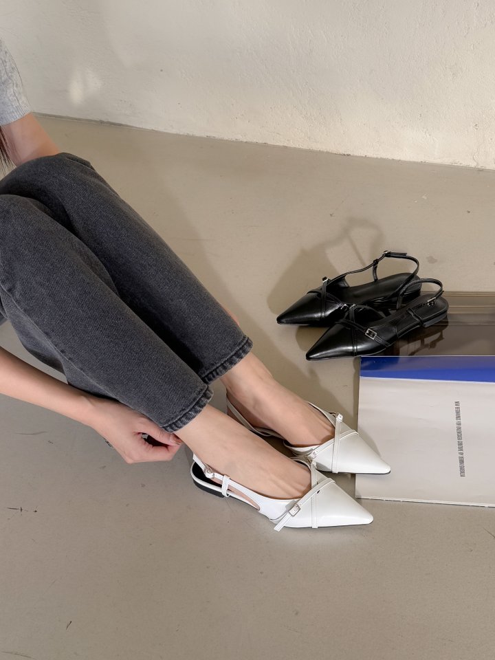 Vade - Korean Women Fashion - #momslook - Stiletto Twist Slingback Flat - 10