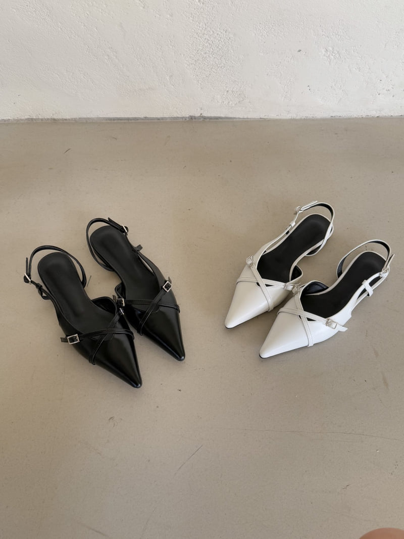 Vade - Korean Women Fashion - #momslook - Stiletto Twist Slingback Flat - 12