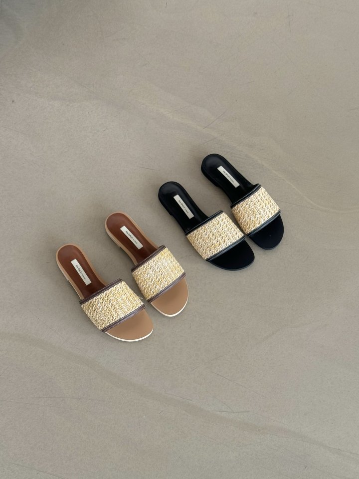Vade - Korean Women Fashion - #restrostyle - Rattan Slipper Round - 5
