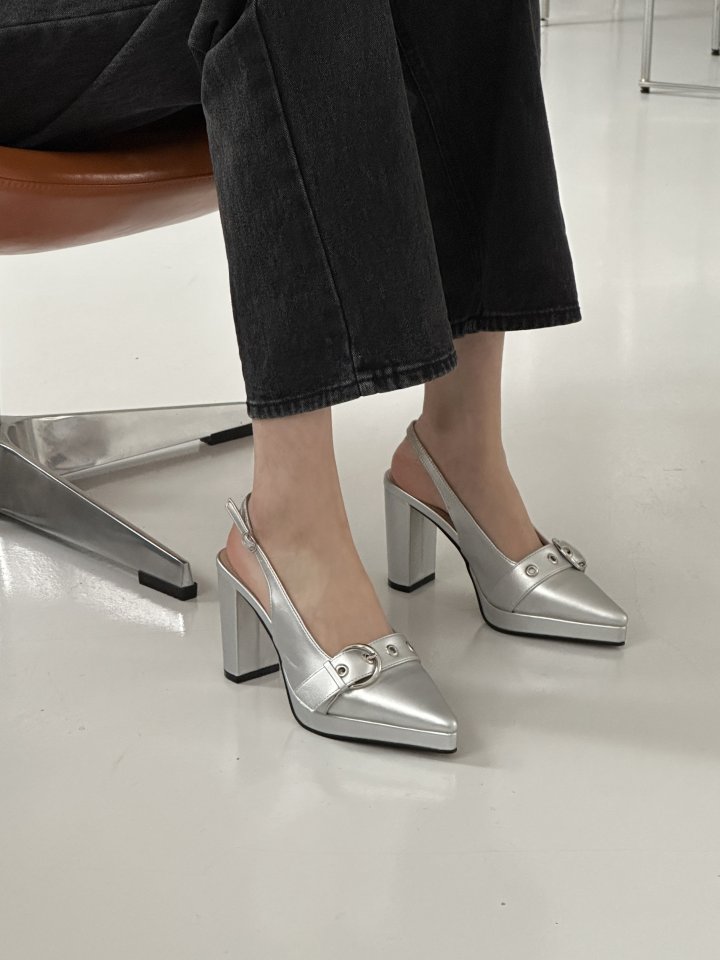 Vade - Korean Women Fashion - #restrostyle - Stiletto Velcro Slingback High Heel - 11
