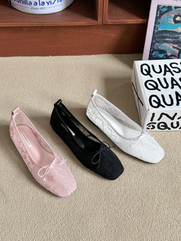 Vade - Korean Women Fashion - #romanticstyle - Round Ribbon Flat