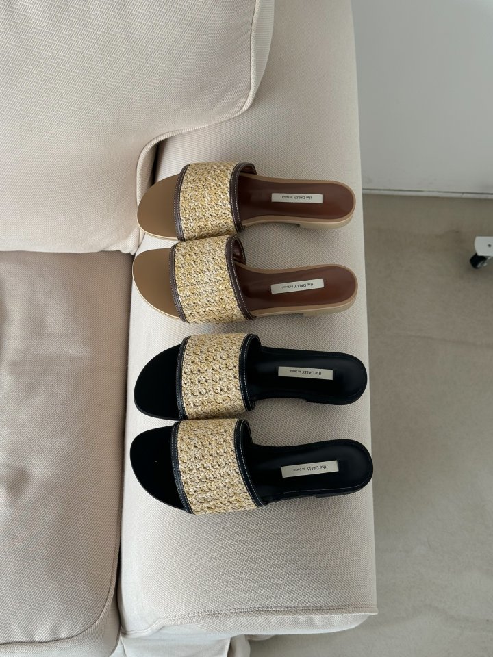 Vade - Korean Women Fashion - #romanticstyle - Rattan Slipper Round - 6