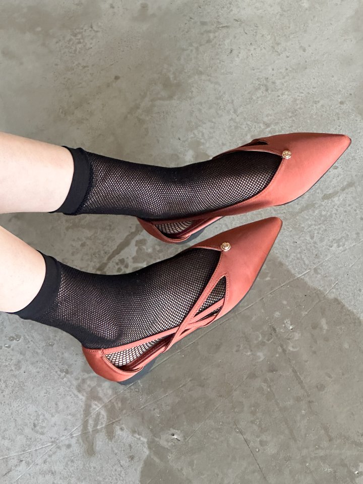 Vade - Korean Women Fashion - #romanticstyle -  Stiletto Satin Flat - 11