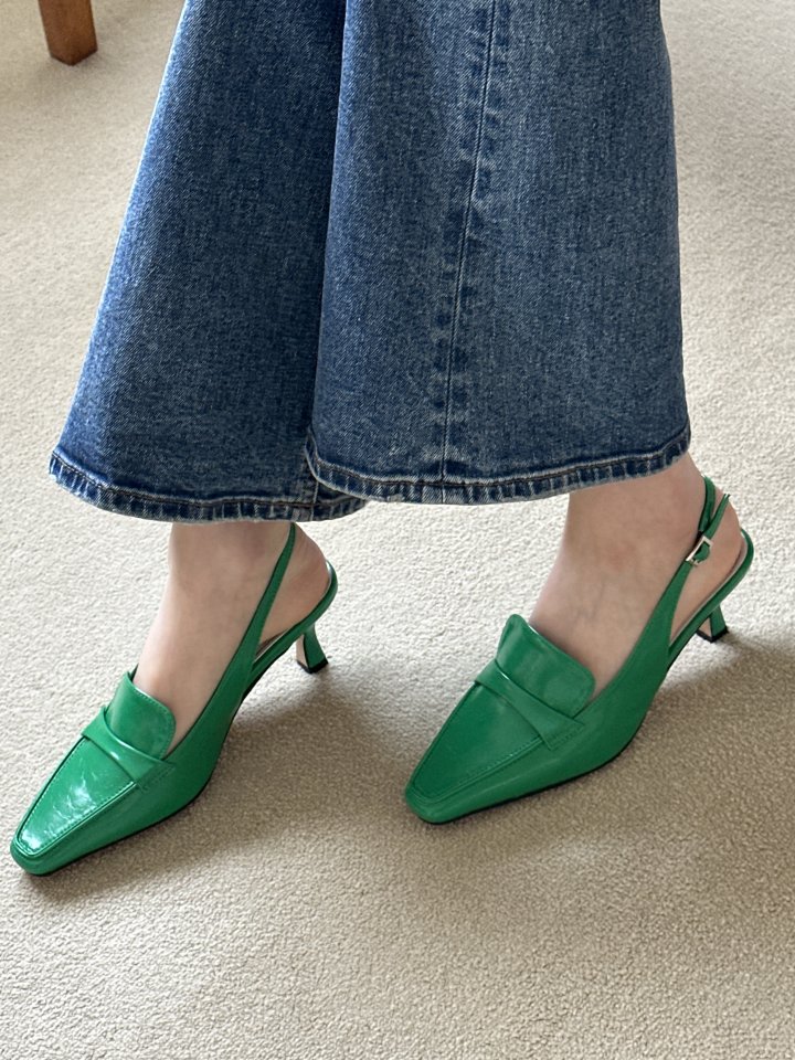 Vade - Korean Women Fashion - #shopsmall - Slingback Loafer Heel - 11
