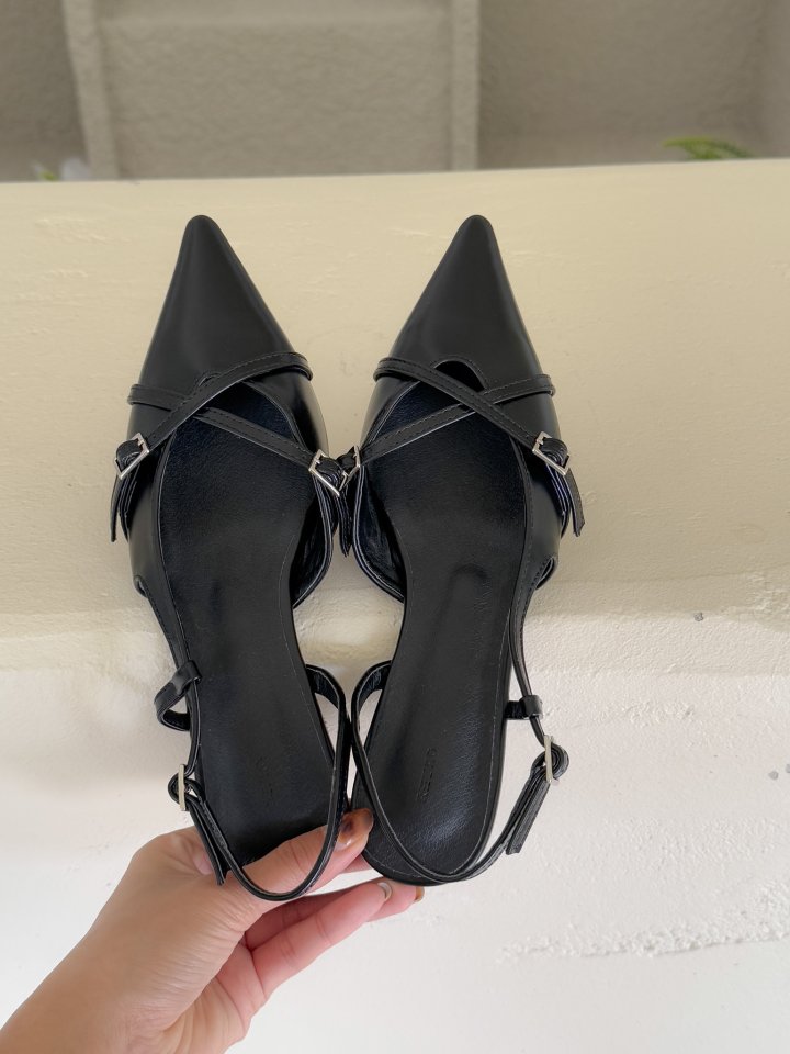 Vade - Korean Women Fashion - #shopsmall - Stiletto Twist Slingback Flat