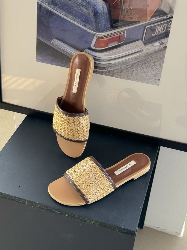 Vade - Korean Women Fashion - #thatsdarling - Rattan Slipper Round - 8