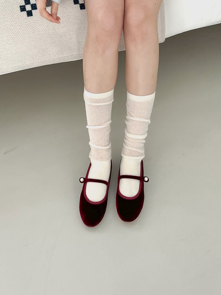 Vade - Korean Women Fashion - #thelittlethings - Velvet Mary Jane Flat - 9