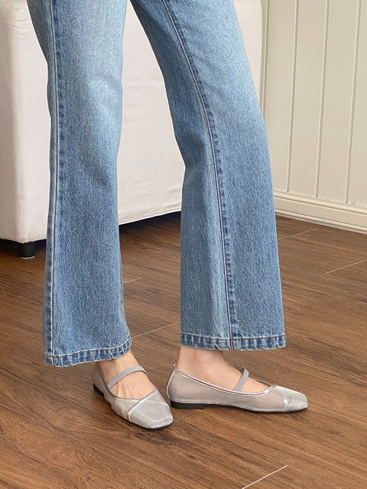Vade - Korean Women Fashion - #thelittlethings - Mesh Banding Square Flat - 7