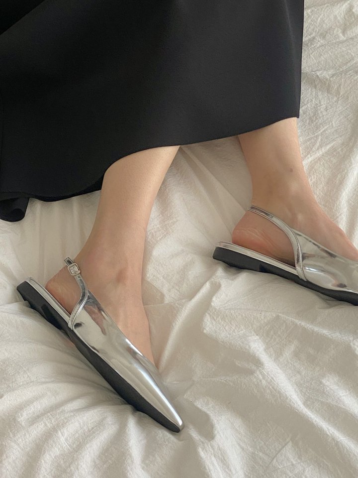 Vade - Korean Women Fashion - #thelittlethings - Sling Stiletto Flat Low Heel - 5