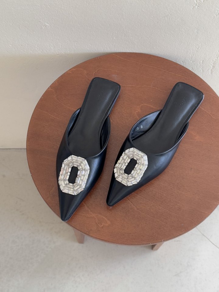 Vade - Korean Women Fashion - #thatsdarling - Square Cubic Stiletto Flat - 4