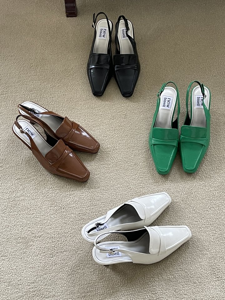 Vade - Korean Women Fashion - #vintageinspired - Slingback Loafer Heel - 6