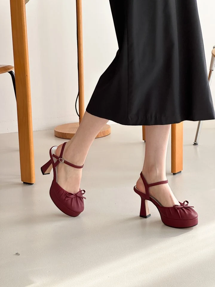 Vade - Korean Women Fashion - #womensfashion - High Mary Jane Round Pumps Heel - 7