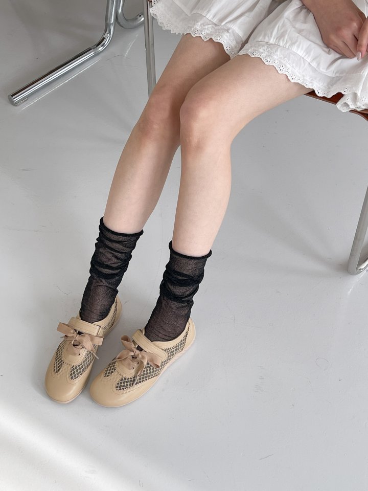Vade - Korean Women Fashion - #momslook - Basic Round Mesh Sneakers - 4