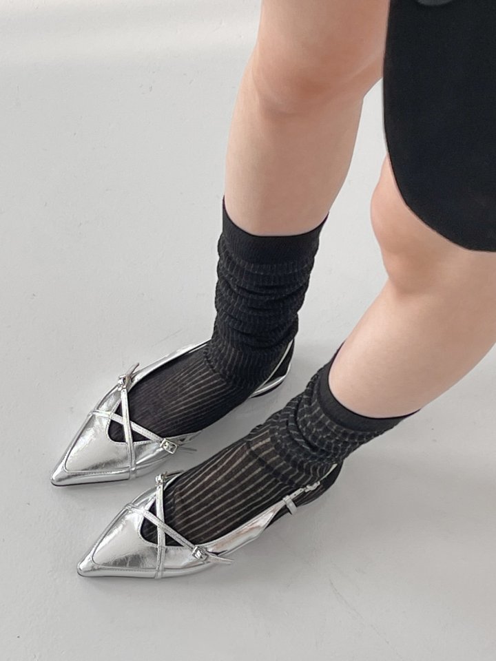 Vade - Korean Women Fashion - #womensfashion - Stiletto Slingback Flat - 5