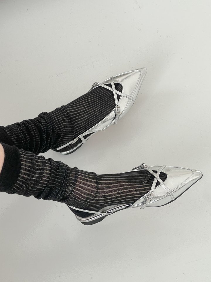 Vade - Korean Women Fashion - #womensfashion - Stiletto Slingback Flat - 7