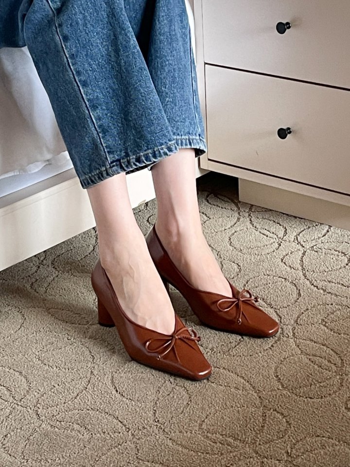 Vade - Korean Women Fashion - #womensfashion - Pumps Ribbon Heel - 8