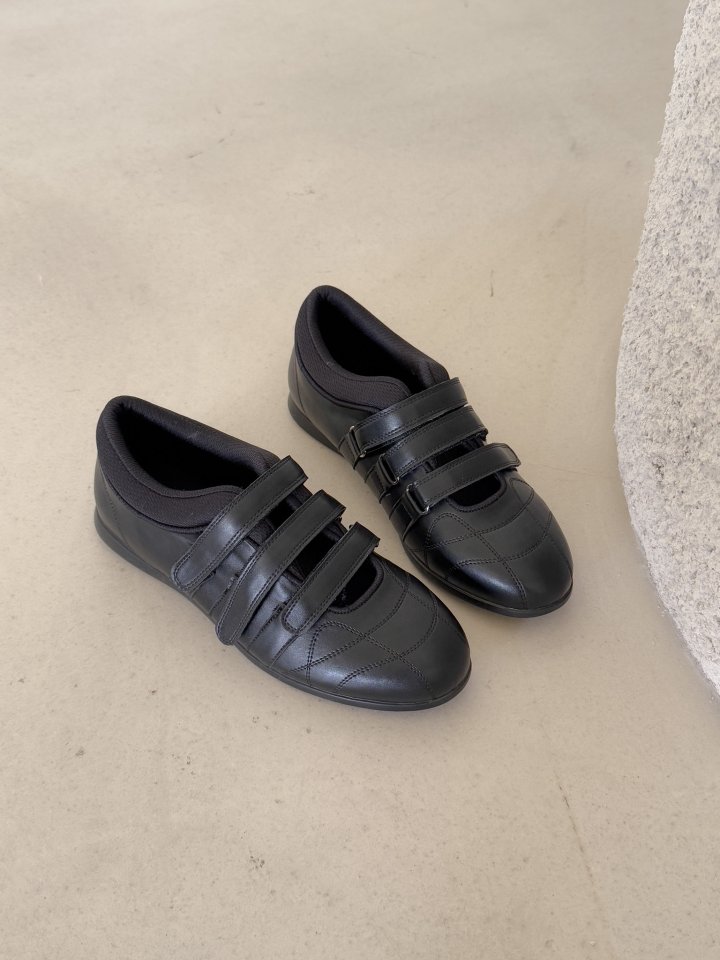 Vade - Korean Women Fashion - #womensfashion - Velcro Strap Loafers Flats - 6