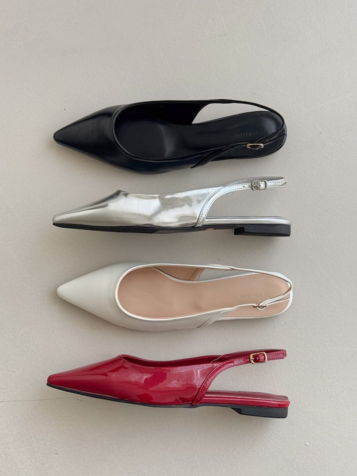 Vade - Korean Women Fashion - #womensfashion - Sling Stiletto Flat Low Heel - 11