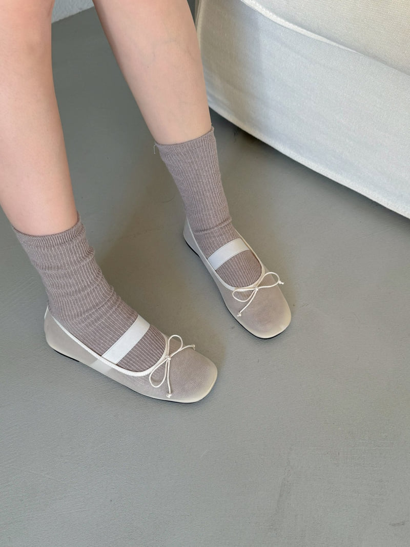 Vade - Korean Women Fashion - #womensfashion - Mary Jane Flat Banding Ribbon - 12