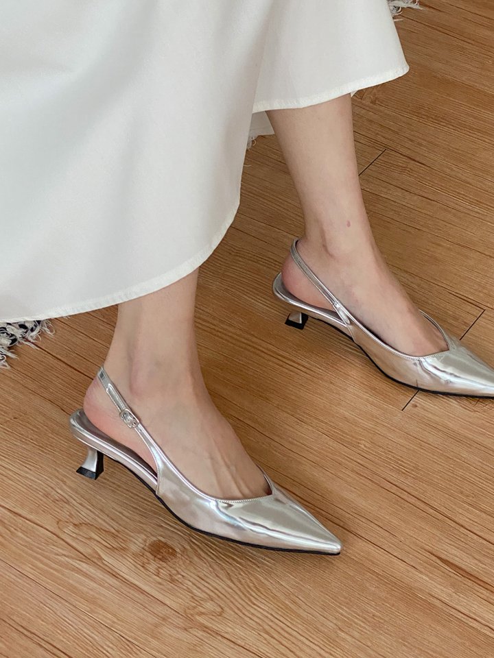 Vade - Korean Women Fashion - #womensfashion - Stiletto Slingback Vivid Color Heel - 11