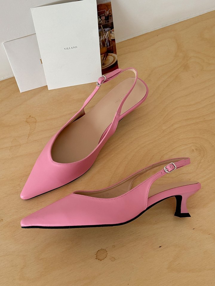 Vade - Korean Women Fashion - #womensfashion - Stiletto Slingback Vivid Color Heel - 3