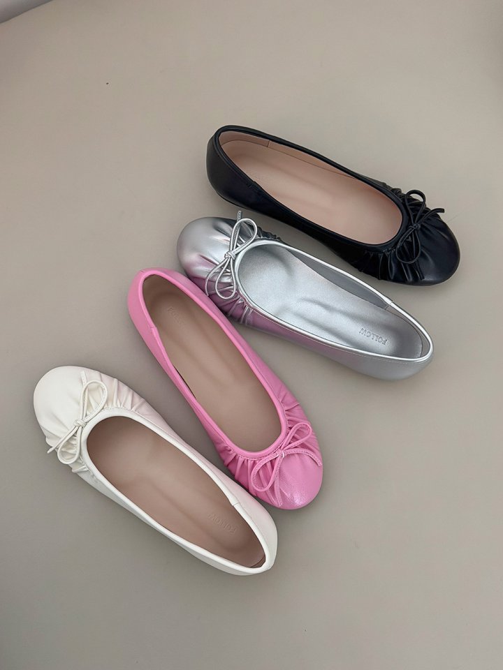 Vade - Korean Women Fashion - #womensfashion - Ribbon Banding Cloud Flat