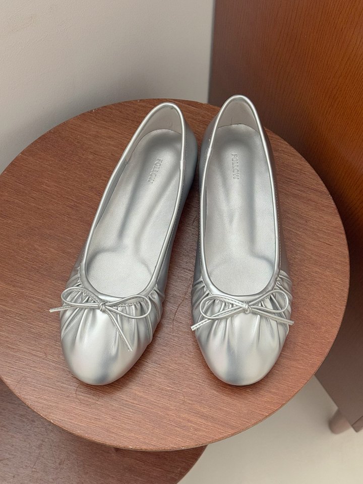 Vade - Korean Women Fashion - #womensfashion - Ribbon Banding Cloud Flat - 9