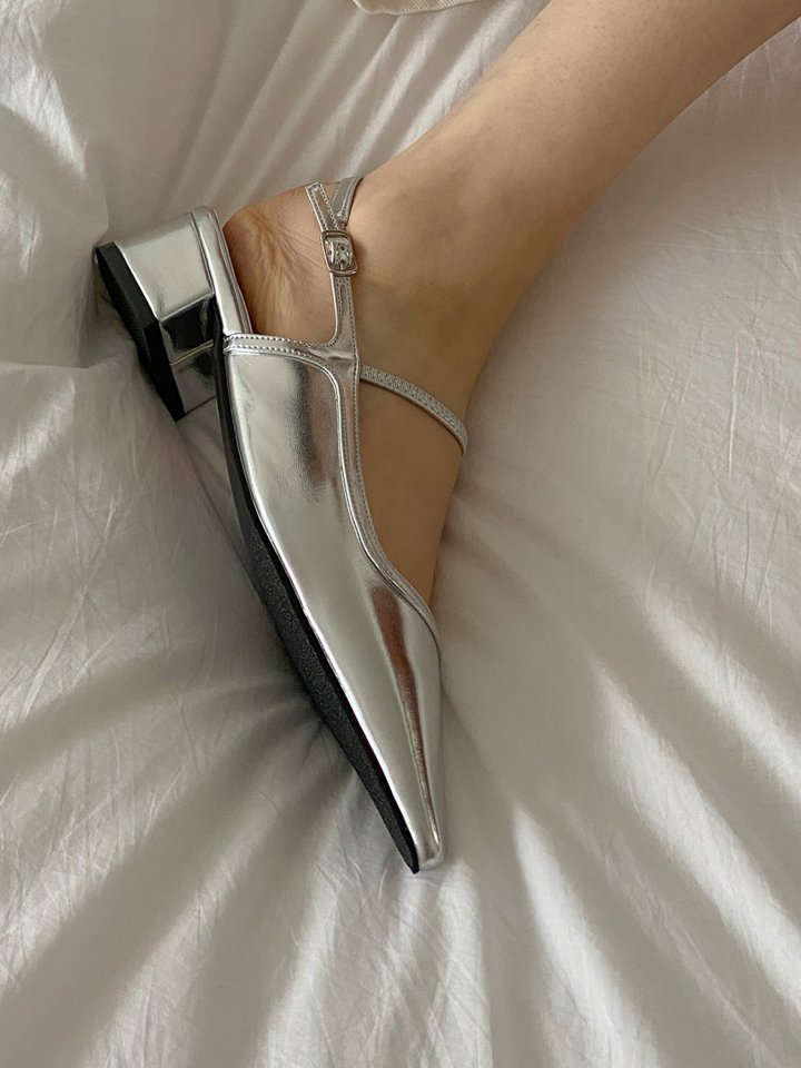 Vade - Korean Women Fashion - #womensfashion - Slingback Flat Pumps Stiletto - 11