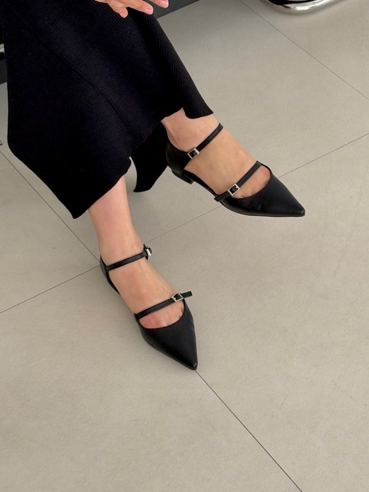 Vade - Korean Women Fashion - #womensfashion - Stiletto Mary Jane Ankle Strap Flat - 2