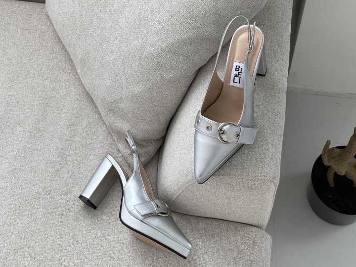 Vade - Korean Women Fashion - #womensfashion - Stiletto Velcro Slingback High Heel - 3