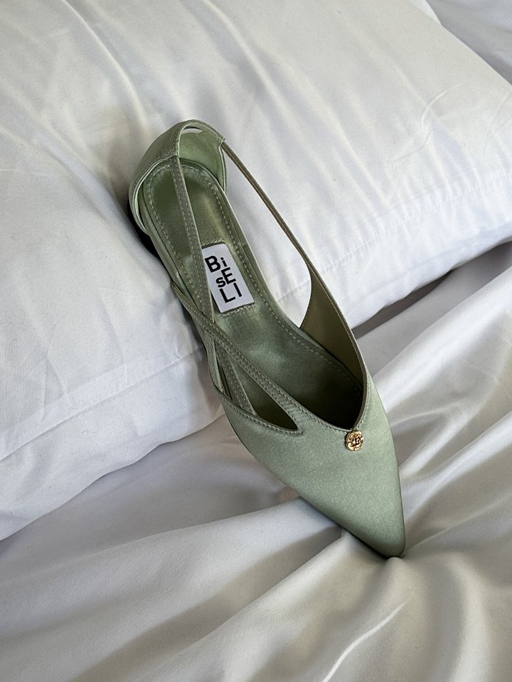 Vade - Korean Women Fashion - #womensfashion -  Stiletto Satin Flat - 6
