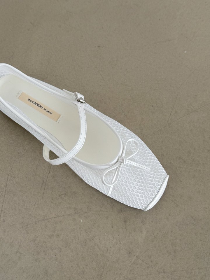 Vade - Korean Women Fashion - #womensfashion - Mesh Mary Jane Ribbon Flat - 11