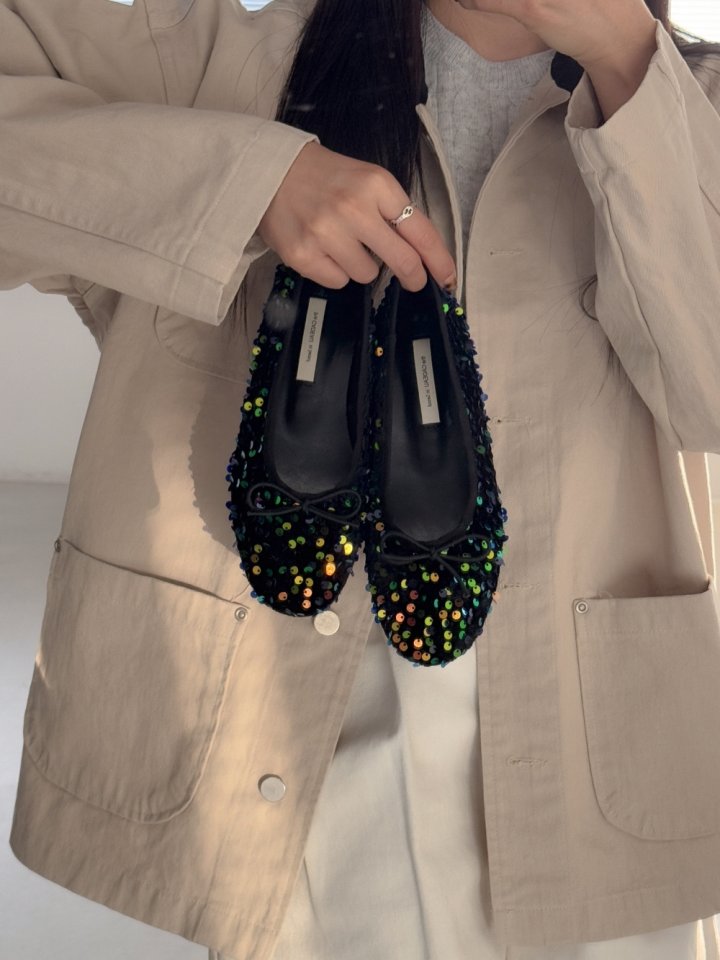 Vade - Korean Women Fashion - #womensfashion - Spangle Unique Flat - 8