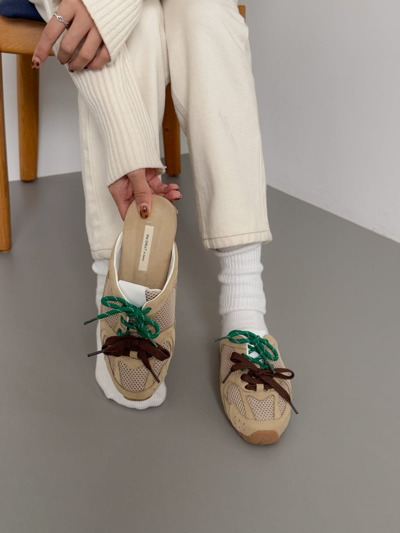 Vade - Korean Women Fashion - #womensfashion - Mesh Mule Sneakers - 12