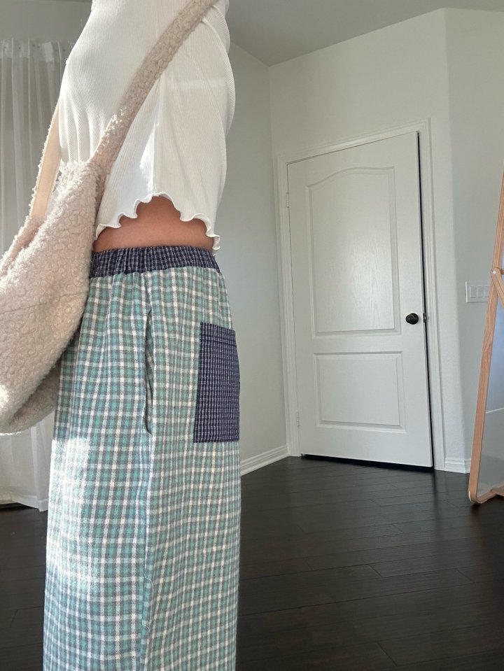 Via - Korean Women Fashion - #momslook - Check Long Pants - 7