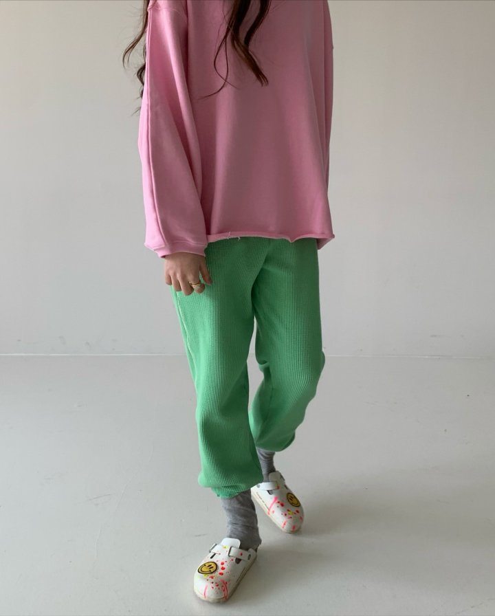 Via - Korean Women Fashion - #momslook - Waffle Jogger Pants - 2