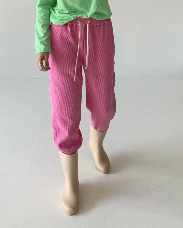 Via - Korean Women Fashion - #momslook - Waffle Jogger Pants - 7