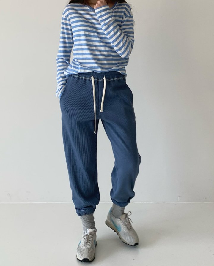 Via - Korean Women Fashion - #momslook - Waffle Jogger Pants - 8