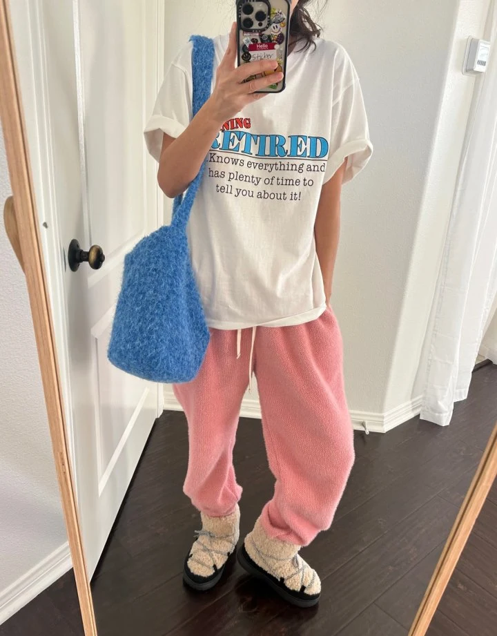Via - Korean Women Fashion - #momslook - Warning Tee - 6