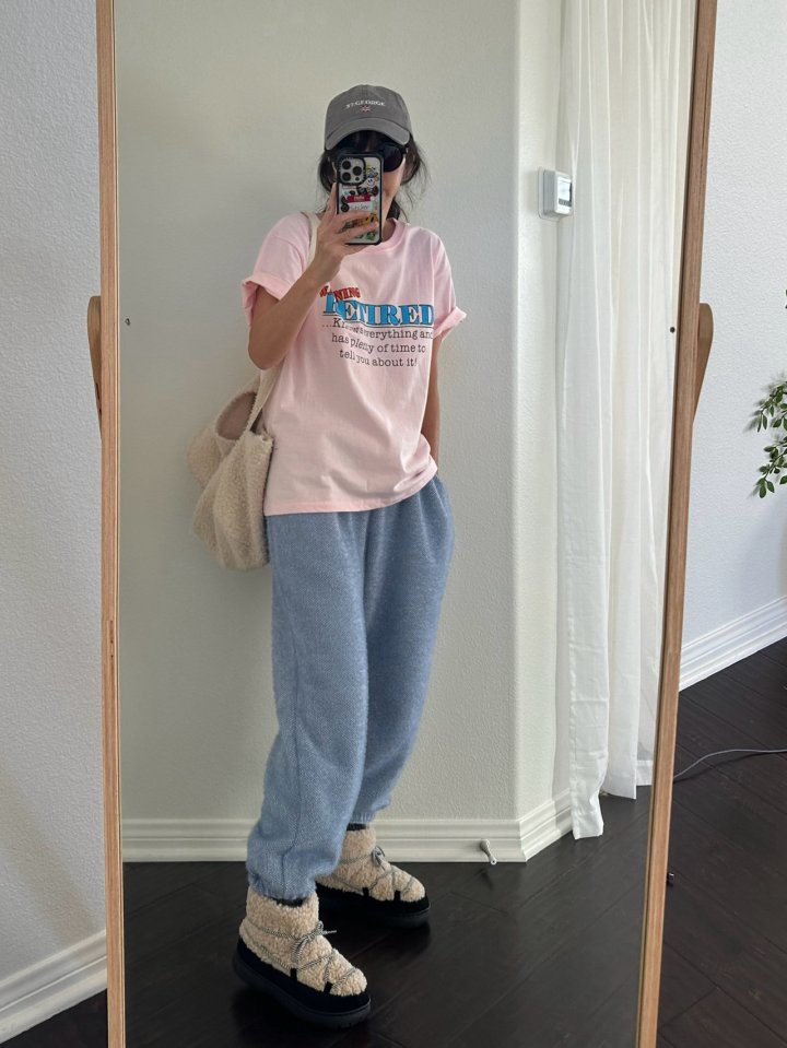 Via - Korean Women Fashion - #momslook - Warning Tee - 2