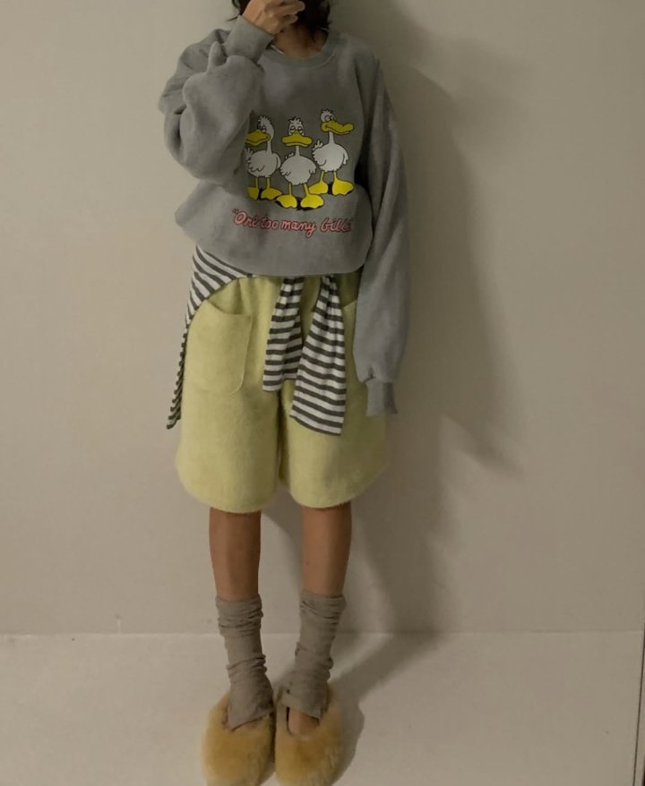Via - Korean Women Fashion - #momslook - Duck Sweatshirts - 2