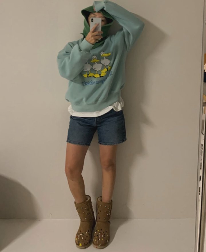 Via - Korean Women Fashion - #momslook - Duck Sweatshirts - 2