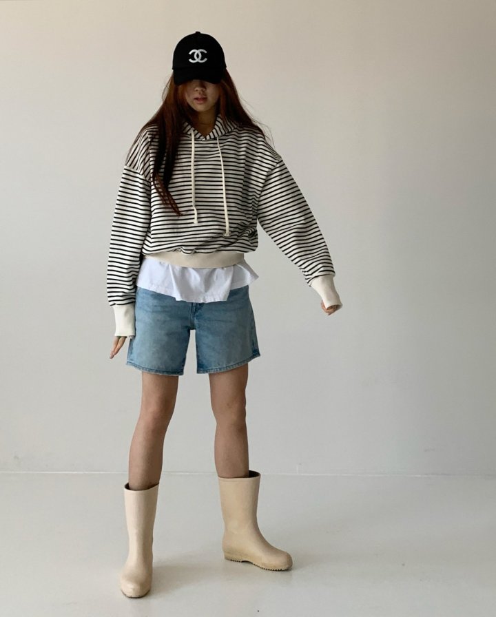 Via - Korean Women Fashion - #momslook - Stripe Hoody - 10