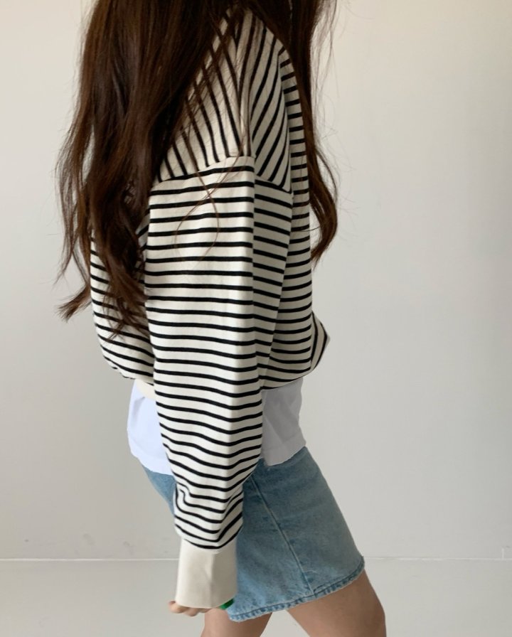 Via - Korean Women Fashion - #thelittlethings - Stripe Hoody - 4
