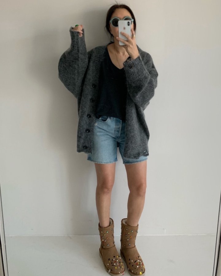 Via - Korean Women Fashion - #momslook - Over Long Cardigan - 10