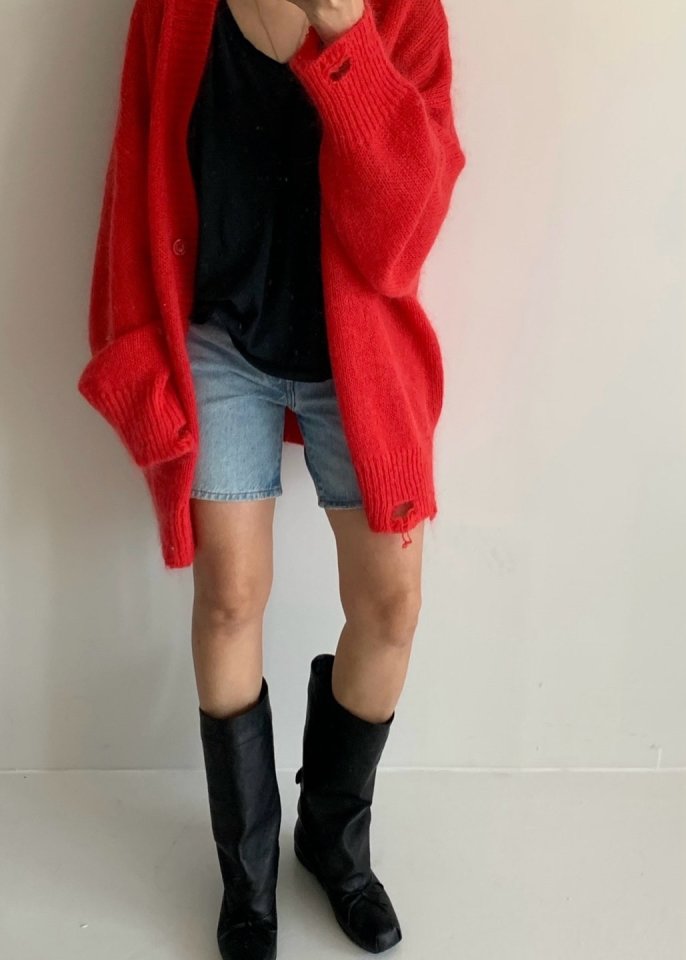Via - Korean Women Fashion - #momslook - Over Long Cardigan