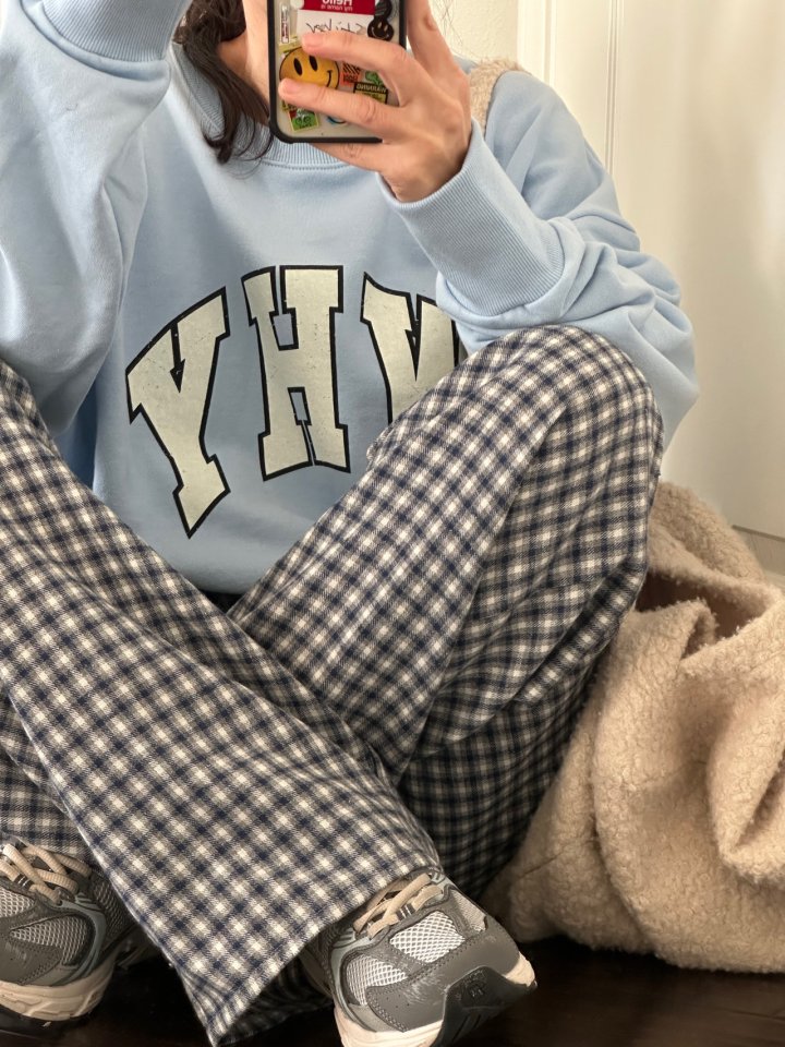 Via - Korean Women Fashion - #momslook - Check Long Pants - 10